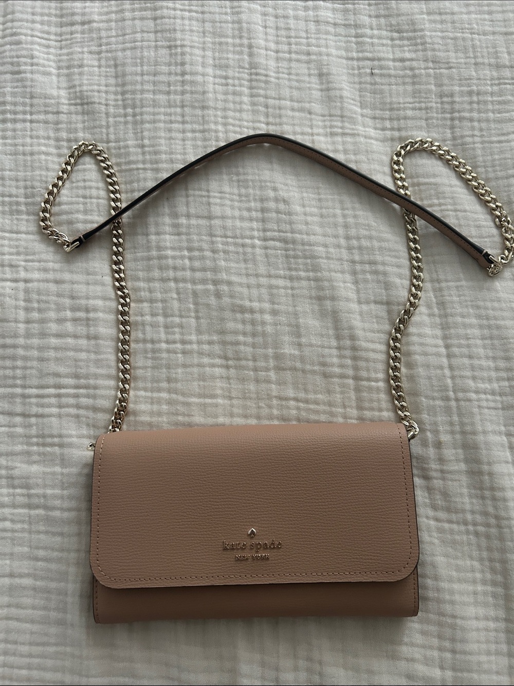 kate spade Blush Pink Leather Chain Crossbody